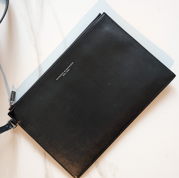 Brandon Blackwood Everyday Tote in Black Canvas with Leather details and pouch - Picture 4 of 6